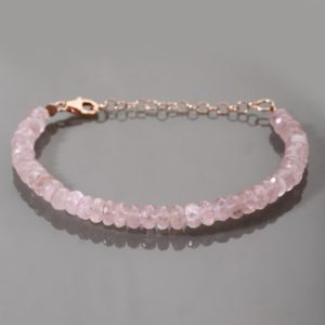 Shop Morganite Bracelets! Natural Morganite Bracelet, Morganite Beaded Jewelry, Stackable Bracelet, Dainty Bracelet, Women Jewelry, Girlfriend Jewelry, Gift For Wife | Natural genuine Morganite bracelets. Buy crystal jewelry, handmade handcrafted artisan jewelry for women.  Unique handmade gift ideas. #jewelry #beadedbracelets #beadedjewelry #gift #shopping #handmadejewelry #fashion #style #product #bracelets #affiliate #ad