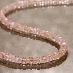 Shop Morganite Necklaces! Beautiful Morganite Necklace, Morganite Beaded Jewelry, Natural Gemstone Jewelry, Birthstone Jewelry, Women Necklace, Jewelry For Girlfriend | Natural genuine Morganite necklaces. Buy crystal jewelry, handmade handcrafted artisan jewelry for women.  Unique handmade gift ideas. #jewelry #beadednecklaces #beadedjewelry #gift #shopping #handmadejewelry #fashion #style #product #necklaces #affiliate #ad