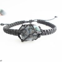 Moss Agate Bracelet, Healing Stone Bracelet, Mens Bracelet, Mans Bracelet, Father's Day Gift, Father's Day Ideas, Birthing Aid | Natural genuine Gemstone jewelry. Buy handcrafted artisan men's jewelry, gifts for men.  Unique handmade mens fashion accessories. #jewelry #beadedjewelry #beadedjewelry #shopping #gift #handmadejewelry #jewelry #affiliate #ad