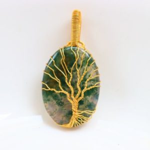 Shop Moss Agate Pendants! Moss Agate Wire Wrapped Pendant, Gold Plated Pendant, Gemstone, Moss Agate Loose Gemstone Pendant For Jewelry, Healing Stone, Crystal. | Natural genuine Moss Agate pendants. Buy crystal jewelry, handmade handcrafted artisan jewelry for women.  Unique handmade gift ideas. #jewelry #beadedpendants #beadedjewelry #gift #shopping #handmadejewelry #fashion #style #product #pendants #affiliate #ad