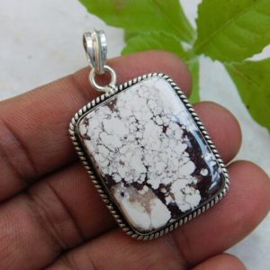 Natural American Wild Horse magnesite gemstone pendant* handmade pendant* Wild Horse magnesite jewelry* 925 sterling silver pendant* mp-201 | Natural genuine Array pendants. Buy crystal jewelry, handmade handcrafted artisan jewelry for women.  Unique handmade gift ideas. #jewelry #beadedpendants #beadedjewelry #gift #shopping #handmadejewelry #fashion #style #product #pendants #affiliate #ad