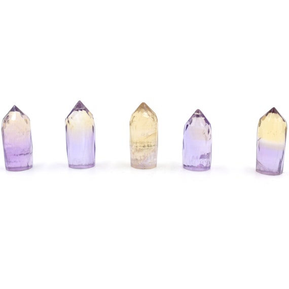 Natural Ametrine Pencil Pointer Gemstone Ametrine Healing Crystal Wands Mini Tower Crystal Points Ametrine Jewelry Making Diy Pendant Supply