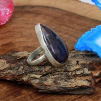 Natural Sugilite Ring, Suglite Gemstone Jewelry, 925 Sterling Silver Ring, Christmas Silver Gift, Stackable Ring, Boho Ring, natural Ring | Natural genuine Gemstone jewelry. Buy crystal jewelry, handmade handcrafted artisan jewelry for women.  Unique handmade gift ideas. #jewelry #beadedjewelry #beadedjewelry #gift #shopping #handmadejewelry #fashion #style #product #jewelry #affiliate #ad