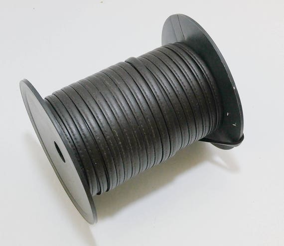 New Color!!!   1/4" Stitched Faux Leather Jewelry Cord In Brown Naturelle Polyurethane (5 Yds) 2643xunat