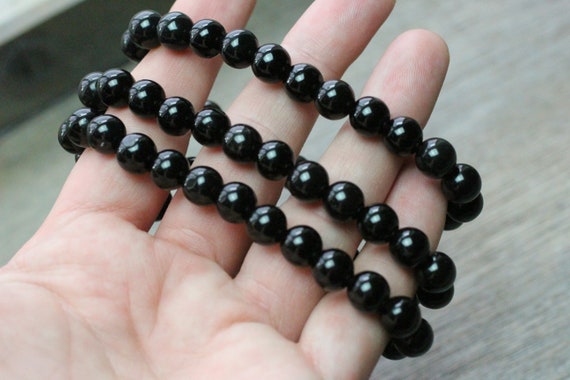 Sheen Obsidian 8 Mm Round Bracelet Stretchy String G152