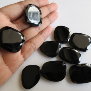 Shop Onyx Cabochons! 2 Pieces 26mm to 28mm Each Huge Black Onyx Rose Cut Flat Back Black Color Loose Cabochons GFJ | Natural genuine stones & crystals in various shapes & sizes. Buy raw cut, tumbled, or polished gemstones for making jewelry or crystal healing energy vibration raising reiki stones. #crystals #gemstones #crystalhealing #crystalsandgemstones #energyhealing #affiliate #ad