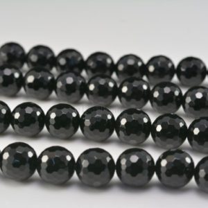 Shop Faceted Gemstone Beads! black onyx faceted round beads – faceted stone beads – black faceted beads – faceted beads wholesale  – faceted round beads 3-20mm -15 inch | Natural genuine faceted Gemstone beads for beading and jewelry making.  #jewelry #beads #beadedjewelry #diyjewelry #jewelrymaking #beadstore #beading #affiliate #ad