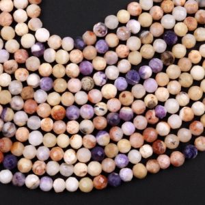 Shop Opal Faceted Beads! Mexican Morado Purple Opal Faceted 4mm Round Beads 15.5" Strand | Natural genuine faceted Opal beads for beading and jewelry making.  #jewelry #beads #beadedjewelry #diyjewelry #jewelrymaking #beadstore #beading #affiliate #ad