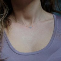 Tiny Gold Opal Necklace, Dainty Ball Necklace, Rose Gold Blue Opal Choker, Delicate Bead Solitaire Necklace | Natural genuine Gemstone jewelry. Buy crystal jewelry, handmade handcrafted artisan jewelry for women.  Unique handmade gift ideas. #jewelry #beadedjewelry #beadedjewelry #gift #shopping #handmadejewelry #fashion #style #product #jewelry #affiliate #ad