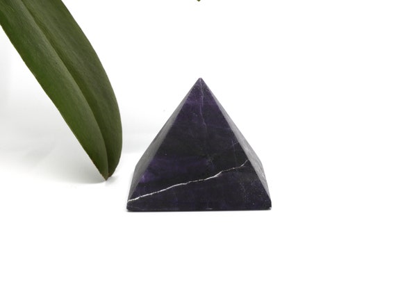Purple Opal Stone Pyramid, Violet Flame Opal, Crystal Pyramid, Gemstone Pyramid