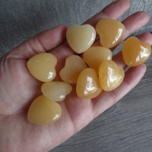 Orange Calcite Stone 25 mm Heart K88 | Natural genuine stones & crystals in various shapes & sizes. Buy raw cut, tumbled, or polished gemstones for making jewelry or crystal healing energy vibration raising reiki stones. #crystals #gemstones #crystalhealing #crystalsandgemstones #energyhealing #affiliate #ad