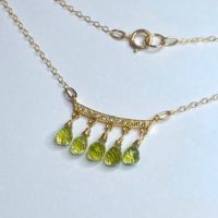 Natural Peridot Gold Necklace. Green Pave Gold Pendant, August Birthstone Necklace, Leo Jewelry, Dainty Gemstone Necklace. | Natural genuine Gemstone jewelry. Buy crystal jewelry, handmade handcrafted artisan jewelry for women.  Unique handmade gift ideas. #jewelry #beadedjewelry #beadedjewelry #gift #shopping #handmadejewelry #fashion #style #product #jewelry #affiliate #ad