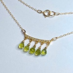 Shop Peridot Pendants! Natural Peridot gold necklace.  Green Pave gold pendant, August Birthstone necklace, Leo jewelry, dainty Gemstone necklace. | Natural genuine Peridot pendants. Buy crystal jewelry, handmade handcrafted artisan jewelry for women.  Unique handmade gift ideas. #jewelry #beadedpendants #beadedjewelry #gift #shopping #handmadejewelry #fashion #style #product #pendants #affiliate #ad