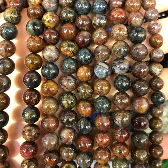 Pietersite Stone Beads, Natural Gemstone Beads, Round Brown Stone Beads 4mm 6mm 8mm 10mm 12mm