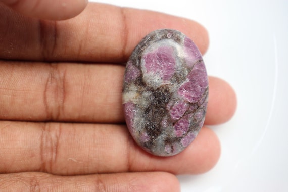 Rubellite (pink Tourmaline) Crystal Palm Stone  Gemstone Healing Heart Chakra Reiki, Crystal, Pocket Stone, Palm Stone. Healing Stone.
