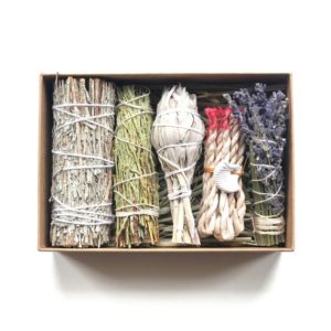 Shop Smudge Kits & Bundles! Positive Vibes Ritual Kit – Smudge Kit – White Sage + Desert Sage + Cedar + Lavender + Himalayan Incense + Handmade Clay Shell Charm + Box | Shop jewelry making and beading supplies, tools & findings for DIY jewelry making and crafts. #jewelrymaking #diyjewelry #jewelrycrafts #jewelrysupplies #beading #affiliate #ad
