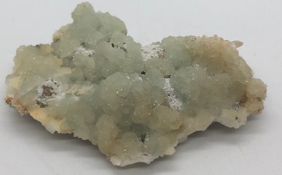 Prehnite Natural Raw Stone, Prehnite Specimen With Quartz And Epidote From Tafelkop Namibia, Healing Crystals And Stones