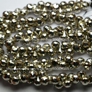 Shop Pyrite Faceted Beads! 8 Inches Strand,Silver Pyrite Faceted Onion Shape Briolett,Size 6-6.5mm | Natural genuine faceted Pyrite beads for beading and jewelry making.  #jewelry #beads #beadedjewelry #diyjewelry #jewelrymaking #beadstore #beading #affiliate #ad