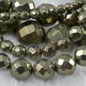 Shop Pyrite Beads! pyrite spacer beads – stone beads for jewelry making – semiprecious stone beads – faceted round beads- faceted fools gold beads -15inch | Natural genuine beads Pyrite beads for beading and jewelry making.  #jewelry #beads #beadedjewelry #diyjewelry #jewelrymaking #beadstore #beading #affiliate #ad