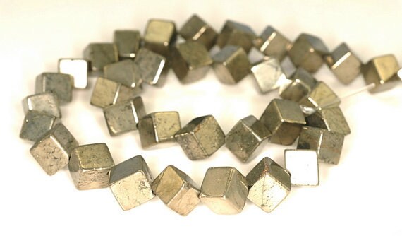 8mm Palazzo Iron Pyrite Gemstone Diagonal-drill Square Cube 8x8mm Loose Beads 16 Inch Full Strand Lot 1,2,6,12 And 20 (90114718-136)