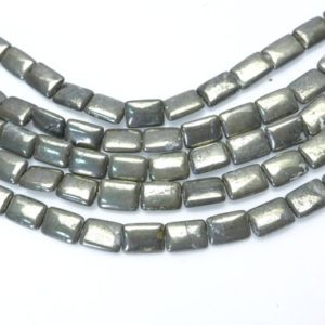 Shop Pyrite Bead Shapes! natural pyrite rectangle beads –  iron pyrite gemstone beads – bronze gem beads – natural Fools Gold beads – rectangle stone beads -15inch | Natural genuine other-shape Pyrite beads for beading and jewelry making.  #jewelry #beads #beadedjewelry #diyjewelry #jewelrymaking #beadstore #beading #affiliate #ad