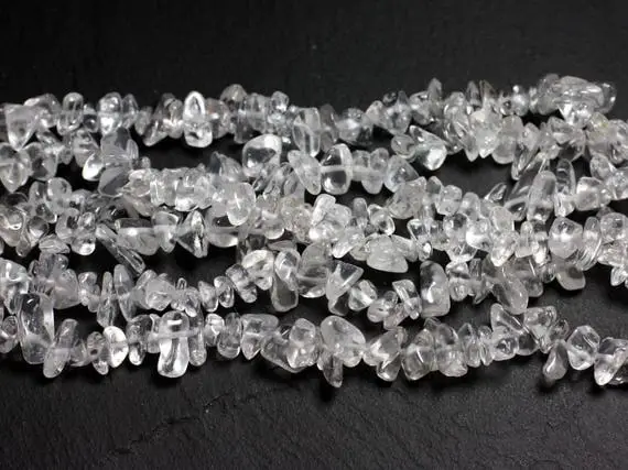 About 140pc - Stone Beads - Rock Crystal Quartz Rockeries Chips 5-10mm - 4558550014528