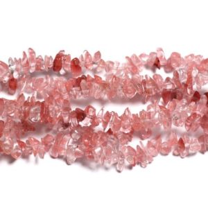 Shop Quartz Chip & Nugget Beads! Wire 85cm 260pc approx – Stone Beads – Quartz Cherry Rockeries Chips 5-10mm | Natural genuine chip Quartz beads for beading and jewelry making.  #jewelry #beads #beadedjewelry #diyjewelry #jewelrymaking #beadstore #beading #affiliate #ad