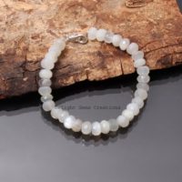 Natural Rainbow Moonstone Beaded Bracelet-8mm-8.5mm Faceted Rondell Moonstone Bracelet-rainbow Moonstone Faceted Bracelet-ideas For Gift | Natural genuine Gemstone jewelry. Buy crystal jewelry, handmade handcrafted artisan jewelry for women.  Unique handmade gift ideas. #jewelry #beadedjewelry #beadedjewelry #gift #shopping #handmadejewelry #fashion #style #product #jewelry #affiliate #ad
