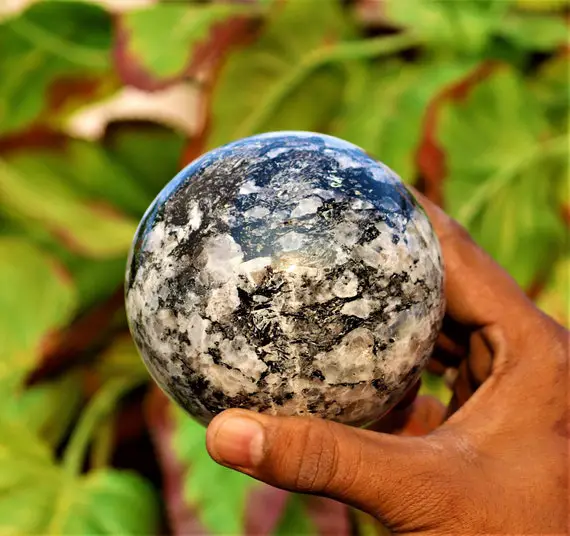 Small 90mm Natural Rainbow Moonstone Chakra Metaphysical Meditation Healing Reiki Spirit Power Sphere Ball