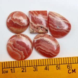 Shop Rhodochrosite Cabochons! A+ 5pc Rhodochrosite Cabochon, Pink Patterns, Crystal Cabochon, Wire Wrapping, Wearable Art, Healing Crystals, Jewelry Making, Reiki Healing | Natural genuine stones & crystals in various shapes & sizes. Buy raw cut, tumbled, or polished gemstones for making jewelry or crystal healing energy vibration raising reiki stones. #crystals #gemstones #crystalhealing #crystalsandgemstones #energyhealing #affiliate #ad