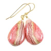 Natural Pink Rhodochrosite Earrings Smooth Large Long Teardrops Dangle Drops Sterling Silver Or 14k Solid Gold Or Filled Aaaa Quality Simple | Natural genuine Gemstone jewelry. Buy crystal jewelry, handmade handcrafted artisan jewelry for women.  Unique handmade gift ideas. #jewelry #beadedjewelry #beadedjewelry #gift #shopping #handmadejewelry #fashion #style #product #jewelry #affiliate #ad