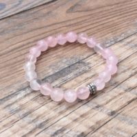 Rose Quartz Bracelet – Love And Healing | Natural genuine Gemstone jewelry. Buy crystal jewelry, handmade handcrafted artisan jewelry for women.  Unique handmade gift ideas. #jewelry #beadedjewelry #beadedjewelry #gift #shopping #handmadejewelry #fashion #style #product #jewelry #affiliate #ad