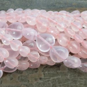 natural Madagascar rose quartz puffy heart beads – pink gemstone heart pendant – pink quartz jewelry beads – 8mm 10mm 12mm 14mm hearts-8inch | Natural genuine other-shape Gemstone beads for beading and jewelry making.  #jewelry #beads #beadedjewelry #diyjewelry #jewelrymaking #beadstore #beading #affiliate #ad