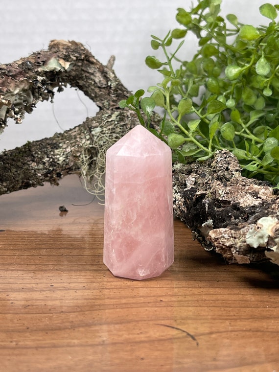 Rose Quartz Point - Obelisk - Relieve Anxiety & Tension - Reiki Charged - Unconditional Love - Heart Energy Rose Quartz - Attract Love #2