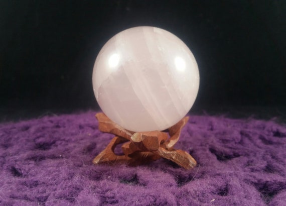 Rose Quartz Sphere Polished Healing Stones 52mm Crystal Ball Carving Pink Madagascar Quartz Choose Your Stand