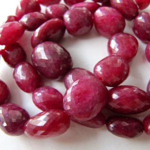 Ruby nuggets • 17 inch strand • 12-16mm • AAA micro faceted • Natural ruby • Treated • Dyed • Beautiful colour • For statement necklace | Natural genuine chip Ruby beads for beading and jewelry making.  #jewelry #beads #beadedjewelry #diyjewelry #jewelrymaking #beadstore #beading #affiliate #ad
