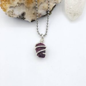 Shop Ruby Pendants! Ruby Necklace, Silver Wire Wrapped Ruby Pendant, July Birthstone, July Birthday Gift | Natural genuine Ruby pendants. Buy crystal jewelry, handmade handcrafted artisan jewelry for women.  Unique handmade gift ideas. #jewelry #beadedpendants #beadedjewelry #gift #shopping #handmadejewelry #fashion #style #product #pendants #affiliate #ad