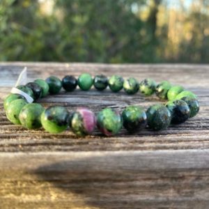Shop Ruby Zoisite Jewelry! Ruby Zoisite Crystal Bracelet – Stretchy Bracelet – Reiki Charged – Powerful Energy – Rubies – High Vibrational Crystal – Intuition | Natural genuine Ruby Zoisite jewelry. Buy crystal jewelry, handmade handcrafted artisan jewelry for women.  Unique handmade gift ideas. #jewelry #beadedjewelry #beadedjewelry #gift #shopping #handmadejewelry #fashion #style #product #jewelry #affiliate #ad