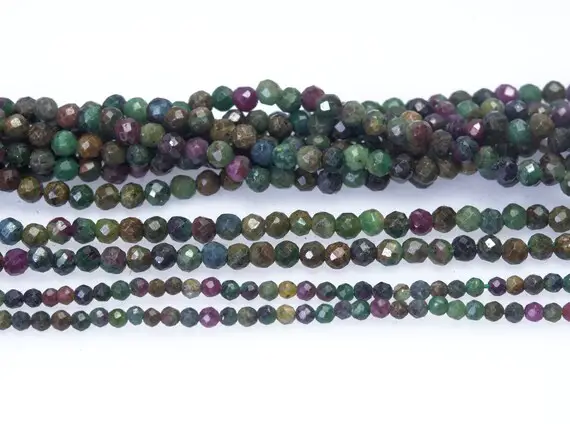 Red And Blue Ruby Zoisite Beads - Genuine Loose Zoisite Beads - Faceted Zoisite Beads For Jewelry Making -small Spacer Zoisite Beads -15inch