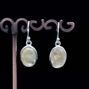 Shop Rutilated Quartz Earrings! Sterling Silver Rutilated Quartz Earrings | Natural genuine Rutilated Quartz earrings. Buy crystal jewelry, handmade handcrafted artisan jewelry for women.  Unique handmade gift ideas. #jewelry #beadedearrings #beadedjewelry #gift #shopping #handmadejewelry #fashion #style #product #earrings #affiliate #ad