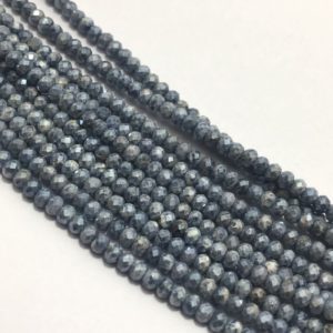 Shop Sapphire Faceted Beads! Natural Blue Sapphire Sillimanite Micro Faceted Rondelle 2 to 2.5 mm Beads Strand / Blue Sapphire Sale / Precious Blue Sapphire Sillimanite | Natural genuine faceted Sapphire beads for beading and jewelry making.  #jewelry #beads #beadedjewelry #diyjewelry #jewelrymaking #beadstore #beading #affiliate #ad