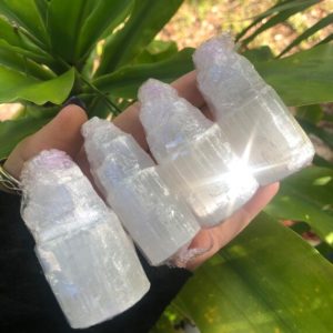 Shop Selenite Points & Wands! Selenite, Selenite Tower, Qty. 1, SMALL | Natural genuine stones & crystals in various shapes & sizes. Buy raw cut, tumbled, or polished gemstones for making jewelry or crystal healing energy vibration raising reiki stones. #crystals #gemstones #crystalhealing #crystalsandgemstones #energyhealing #affiliate #ad