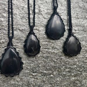 Shop Shungite Pendants! Macrame Shungite Necklace for Women or Men, Energy Protection Jewelry, Black Stone Pendant, Meaningful Gifts for Him / Her | Natural genuine Shungite pendants. Buy crystal jewelry, handmade handcrafted artisan jewelry for women.  Unique handmade gift ideas. #jewelry #beadedpendants #beadedjewelry #gift #shopping #handmadejewelry #fashion #style #product #pendants #affiliate #ad