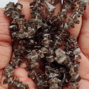 Shop Smoky Quartz Chip & Nugget Beads! 35" Natural Smoky Quartz Chips Beads, Uncut Chip Bead, 3-7mm, Polished Beads, Smooth Smoky Quartz Chip Bead, Gemstone Wholesale Price | Natural genuine chip Smoky Quartz beads for beading and jewelry making.  #jewelry #beads #beadedjewelry #diyjewelry #jewelrymaking #beadstore #beading #affiliate #ad