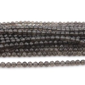 Shop Smoky Quartz Faceted Beads! small smoky quartz faceted round  beads – tiny spacer beads – jewelry making separators – gray jewelry beads – 2mm 3mm round quartz beads | Natural genuine faceted Smoky Quartz beads for beading and jewelry making.  #jewelry #beads #beadedjewelry #diyjewelry #jewelrymaking #beadstore #beading #affiliate #ad