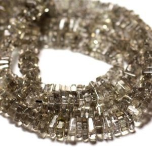 Shop Smoky Quartz Bead Shapes! 10pc – Perles de Pierre – Quartz Fumé Carrés Heishi 3-4mm – 8741140008946 | Natural genuine other-shape Smoky Quartz beads for beading and jewelry making.  #jewelry #beads #beadedjewelry #diyjewelry #jewelrymaking #beadstore #beading #affiliate #ad