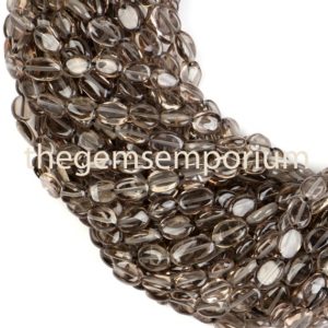 Shop Smoky Quartz Bead Shapes! Smoky Quartz 5X7-6X10MM  Oval Gemstone Beads, Natural Smooth Gemstone Beads,  Oval Gemstone Beads, AAA Quality,Gemstone for Jewelry Making | Natural genuine other-shape Smoky Quartz beads for beading and jewelry making.  #jewelry #beads #beadedjewelry #diyjewelry #jewelrymaking #beadstore #beading #affiliate #ad