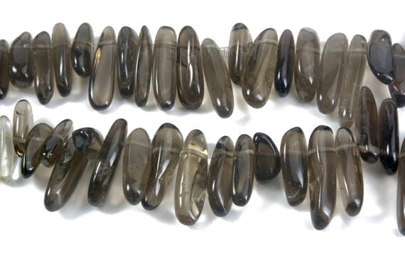 Smoky Quartz Stick Beads - Smoky Quartz Spike Beads - Natural Gemstone Beads - Stick Jewelry Beads - Quartz Beads Supplies - 15 Inch
