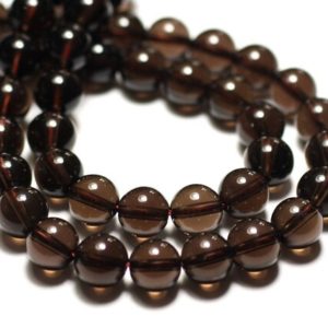 Shop Smoky Quartz Bead Shapes! Thread 39cm 92pc approximately – Stone Beads – Smoky Quartz Balls 4mm brown taupe transparent | Natural genuine other-shape Smoky Quartz beads for beading and jewelry making.  #jewelry #beads #beadedjewelry #diyjewelry #jewelrymaking #beadstore #beading #affiliate #ad