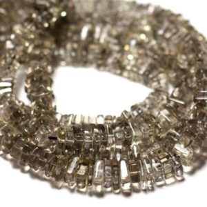 Shop Smoky Quartz Bead Shapes! Wire 40cm 190pc approx – Stone Beads – Heishi Square Smoky Quartz 3-4mm | Natural genuine other-shape Smoky Quartz beads for beading and jewelry making.  #jewelry #beads #beadedjewelry #diyjewelry #jewelrymaking #beadstore #beading #affiliate #ad